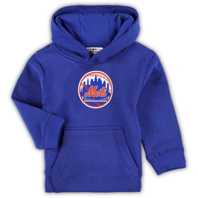 Outerstuff Kids' Toddler Royal New York Mets Team Primary Logo Fleece Pullover Hoodie