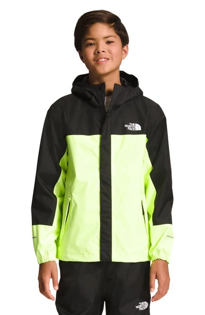 The North Face Kids' Antora Hooded Jacket In Led Yellow