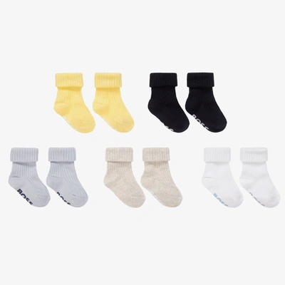 Hugo Boss Boss Baby Boys Cotton Socks (5 Pack) In Blue