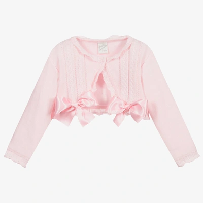 Pretty Originals Kids' Girls Pink Cotton Knit Cardigan