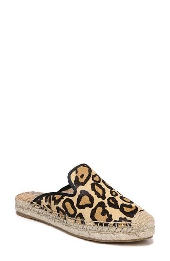 leopard espadrille mules