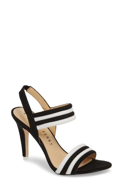 Katy Perry Tube Strap Sandal In Black Suede