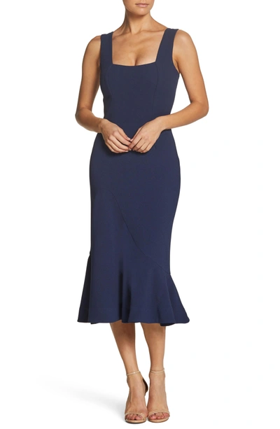 Monica tea length trumpet dress hot sale