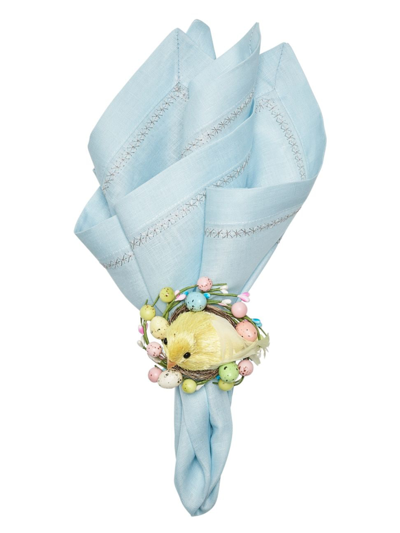 Kim Seybert Classic Linen Napkin Four-piece Set In Sky