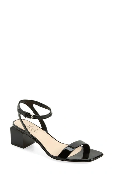 Agl Attilio Giusti Leombruni Women's Angie Ankle Strap Heeled Sandals In Nero-nero