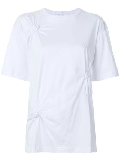 Helmut Lang Knot Detail Tee In White
