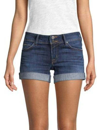 Hudson Flap-pocket Jean Shorts In Double Deal