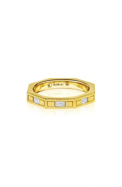 Manluu Doudou Diamond Band Ring In Yellow Gold