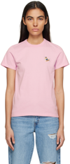 Maison Kitsuné Dressed Fox Patch Classic T-shirt In Dusty Rose