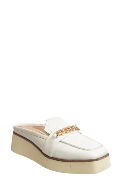 Naked Feet Elect Platform Mules In White