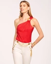 Ramy Brook Adda One Shoulder Top In Grenadine