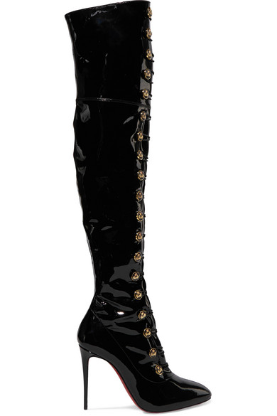 louboutin patent boots