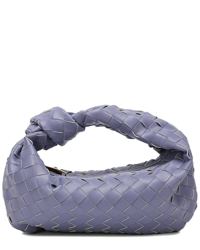 Tiffany & Fred Woven Leather Pouch In Purple