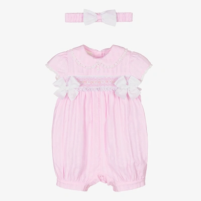 Pretty Originals Baby Girls Pink Shortie Set