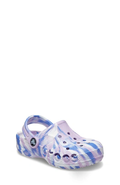 Crocs Kids' Baya Marble Clog In Lavender/ Multi ModeSens