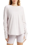 Zella Relaxed Long Sleeve T-shirt In Lavender Sky