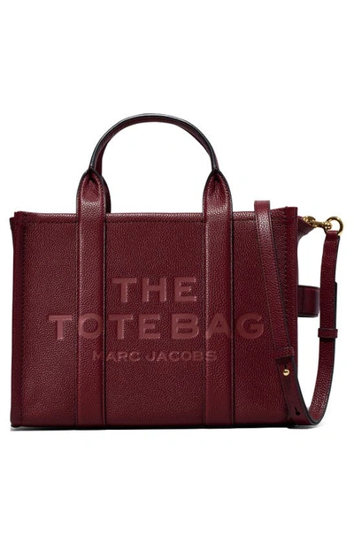 Marc Jacobs The Leather Medium Tote Bag In Chianti