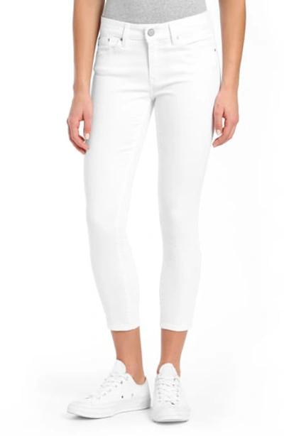 Mavi Adriana Ankle Mid Rise Super Skinny Jeans In White Tribeca