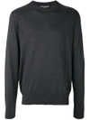 Dolce & Gabbana Fine Knit Sweater In Grey