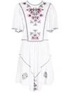 Isabel Marant Sinezia Embroidered Midi Dress In White