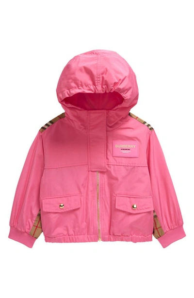 Burberry Kids' Little Girl's & Girl's Marina Horseferry Check Jacket In Bubblegum Pink