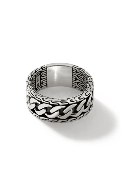 John Hardy Classic Chain Band Ring In Silver