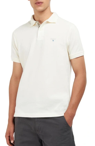 Barbour Harrowgate Solid Piqué Polo In White