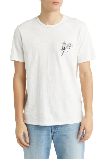 Rag & Bone Men's Crane Graphic Crewneck T-shirt In White