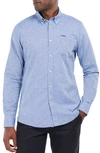 Barbour Nelson Tailored Fit Solid Linen & Cotton Button-down Shirt In Blue