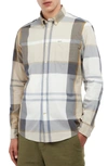 Barbour Harris Tailored Fit Plaid Cotton Button-down Shirt In Green
