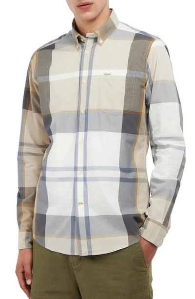 Barbour Harris Tailored Fit Plaid Cotton Button-down Shirt In Amble Sand Tartan