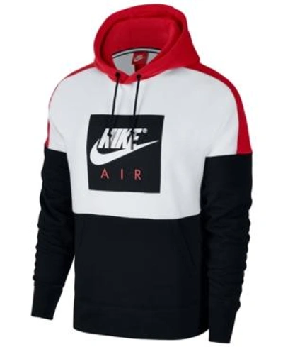 Nike Men's Air Colorblocked Hoodie In White/red ModeSens