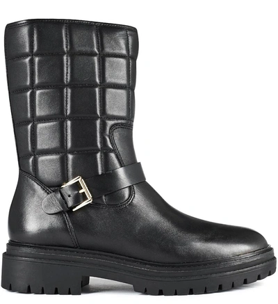 Michael Kors Layton Quilted Leather Boots In Black
