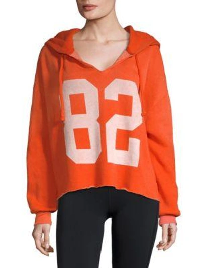 Wildfox Graphic Cropped Hoodie In Red