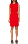 Alexia Admor Layla Crewneck Sleeveless Pleated Minidress In Red