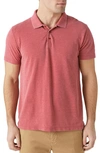 Lucky Brand Venice Burnout Polo In Red