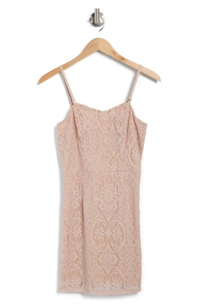Dress The Population Leanne Lace Cocktail Dress In Pink