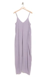 Lovestitch Gauze Maxi Dress In Dusty Lavender