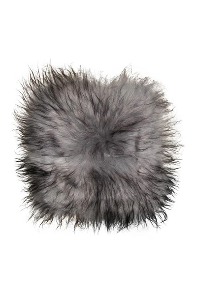 Natural Icelandic Genuine Sheepskin Chair Pad In Metallic Silver