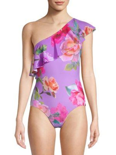 6 Shore Road One-piece Floral-print Swimsuit In Pink