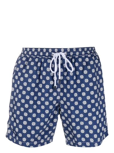 Barba Floral-print Swim Shorts In Blue