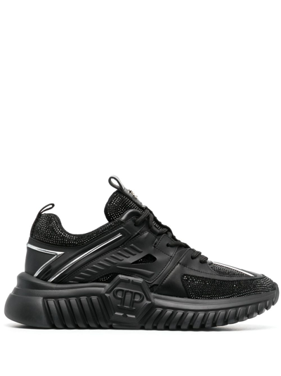 Philipp Plein Supersonic Low-top Sneakers In Black