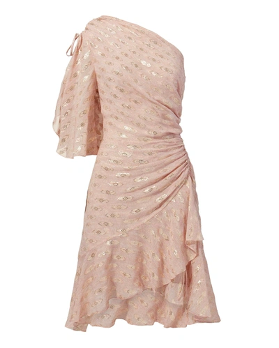 A.l.c Misha One-shoulder Lace Dress In Blush