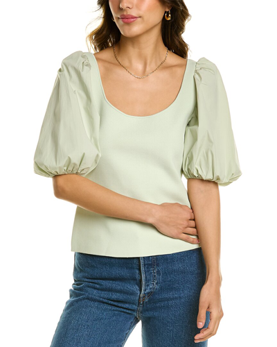 Theory Scoop Top In Green