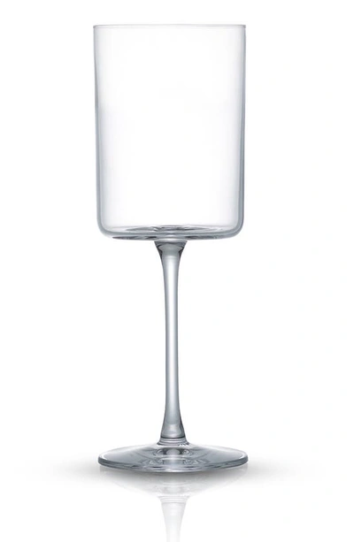 Joyjolt Claire Crystal Cylinder White Wine Glass In Clear