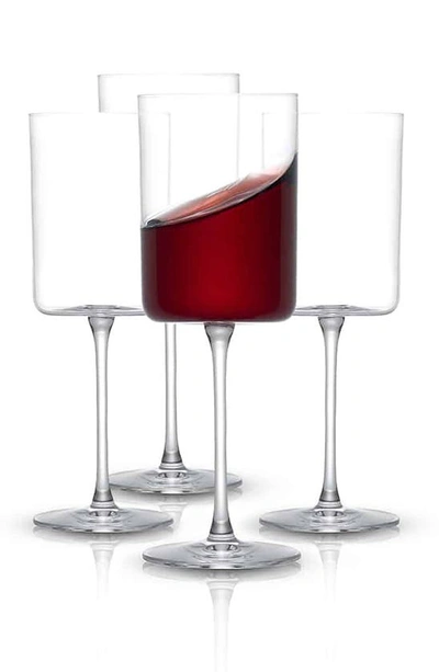 Joyjolt Claire Crystal Cylinder Red Wine Glass In Clear