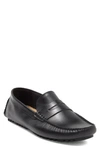 Nordstrom Rack Mario Penny Loafer In Black Leather