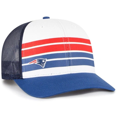 47 Kids' Youth ' White/blue New England Patriots Cove Trucker Snapback Hat