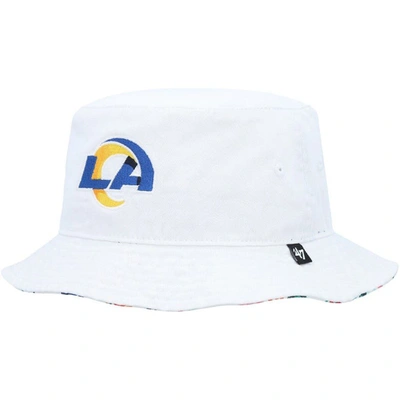 47 ' White Los Angeles Rams Highgrove Bucket Hat