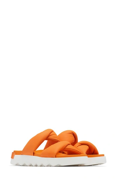 Sorel Viibe Twist Slide Sandal In Orange